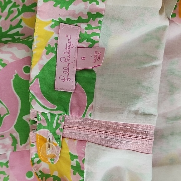 Lilly Pulitzer Womens Coastal Corral Fish and sea Horse Print Skirt Size 6 - Picture 14 of 16